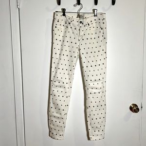 J crew Star Pattern Toothpick Jeans